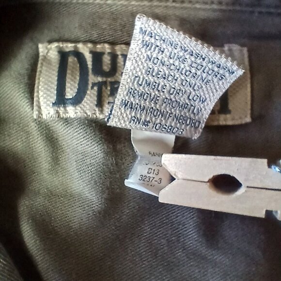 Duluth Trading Mens XL Brown Long Sleeve Utility Shirt Cotton Button Up Pockets - Picture 14 of 14